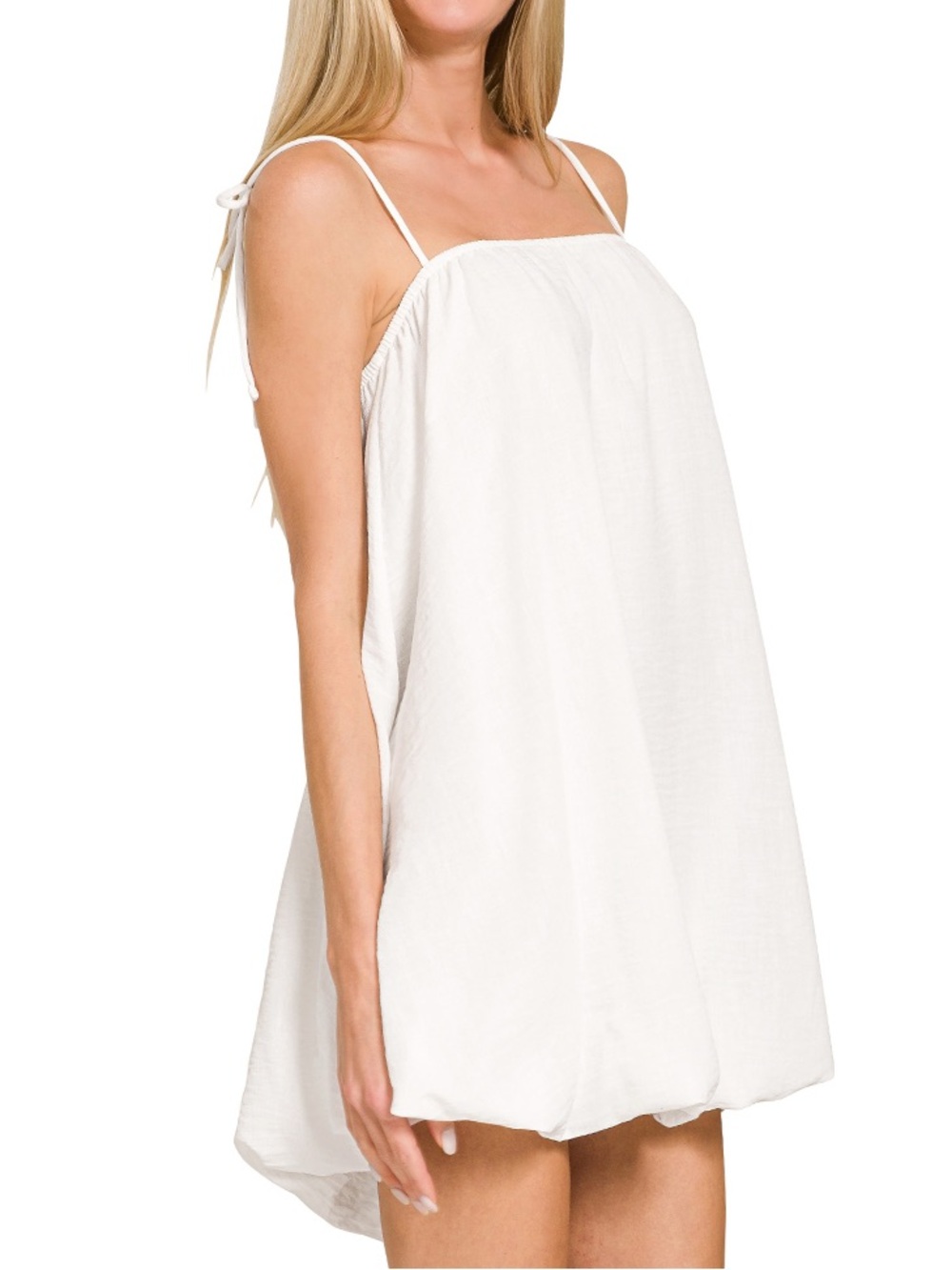 ⚡️ “ Zuma Breeze “ Bubble Dress | White - Picture 4 of 5